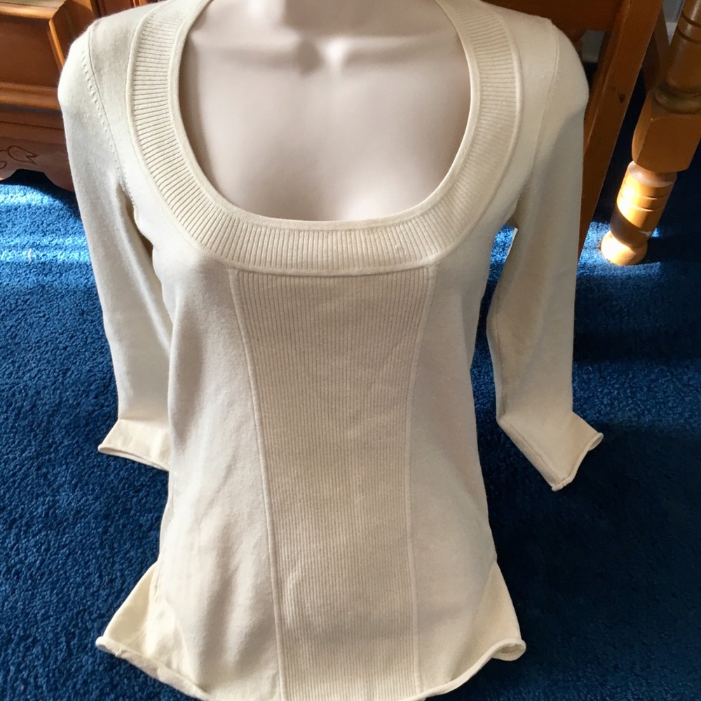 Authentic Burberry cream blouse- silk and wool